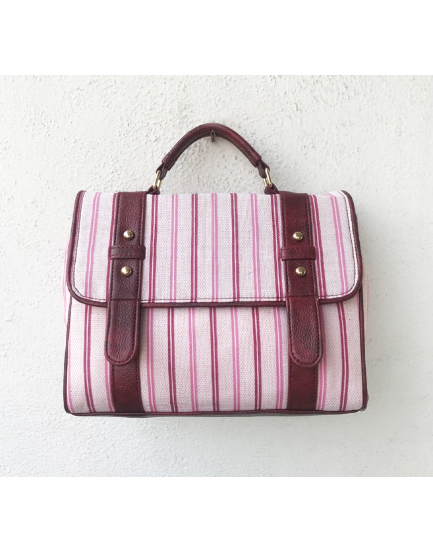 Pink Stripes Sling Bag