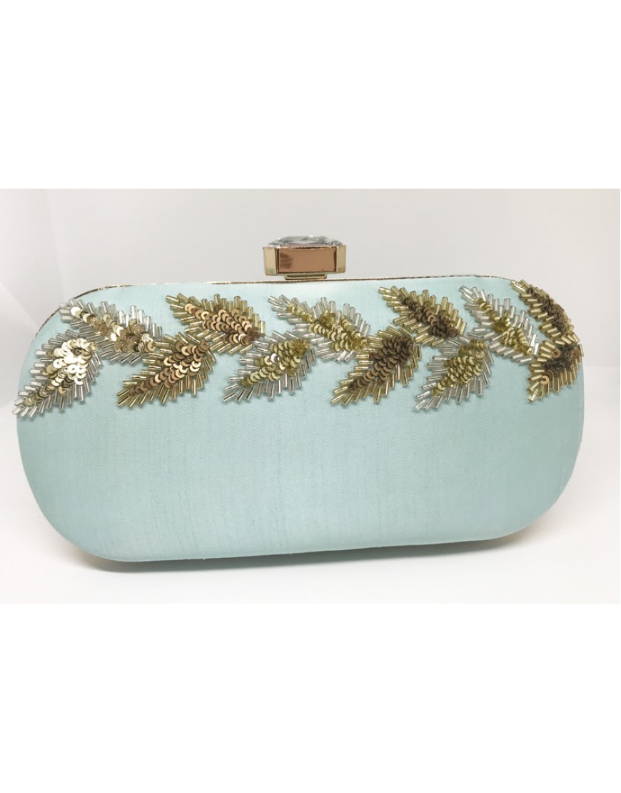 Pastel Blue Box Clutch