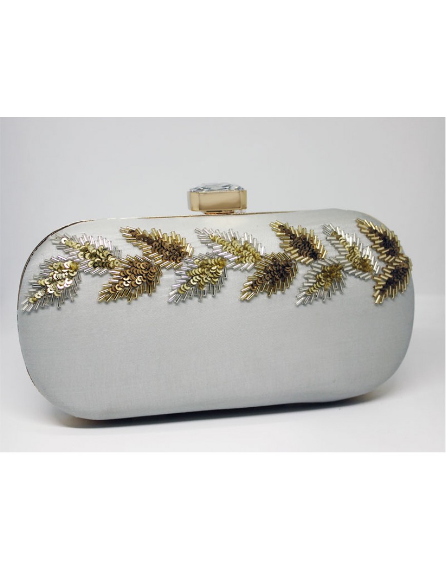 Silver Box Clutch