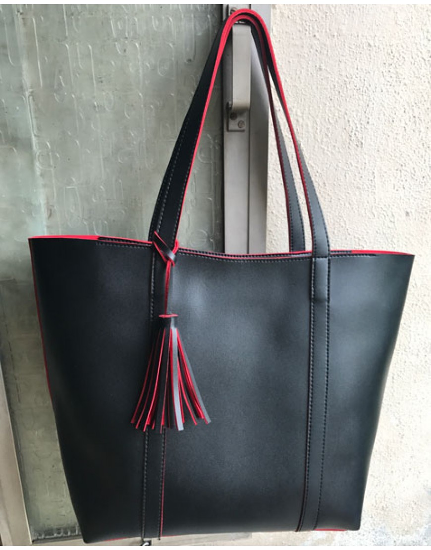 Black Two Tone Tote bag